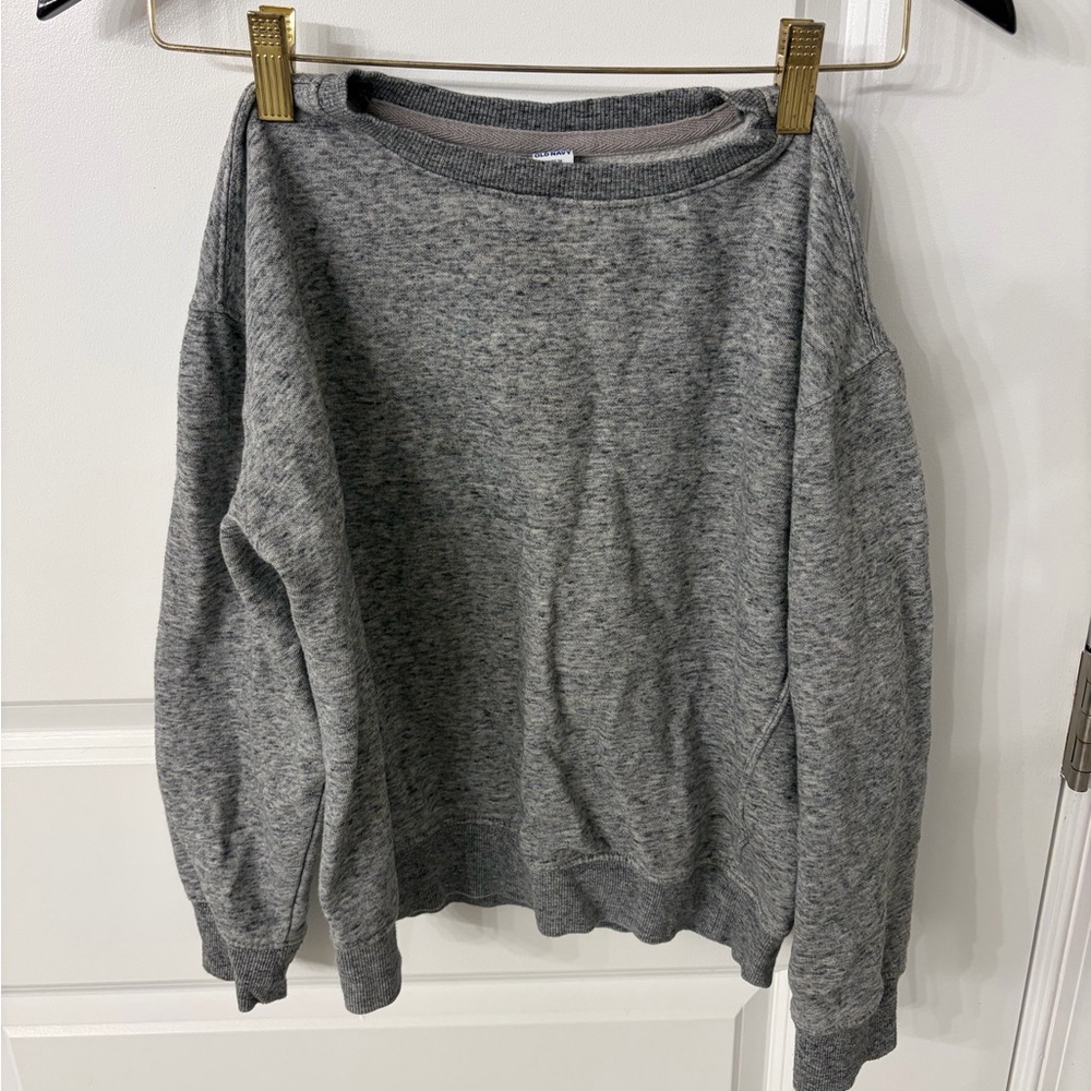 Old Navy Heather Gray Fleece-Lined Sweatshirt